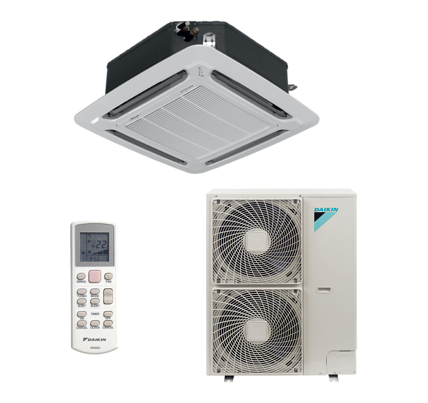 Кондиционер кассетный Daikin ACQ100D/AZQS100B8V1 от интернет-магазина ClimateON